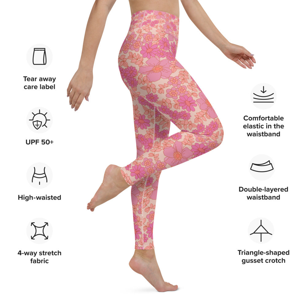 Love Floral Yoga Leggings
