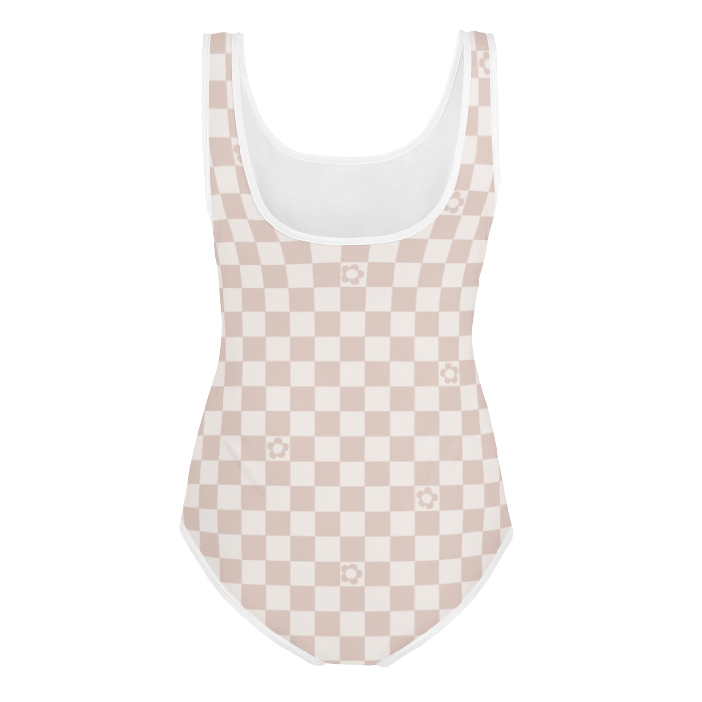 Kids Tan Checkered Swimsuit