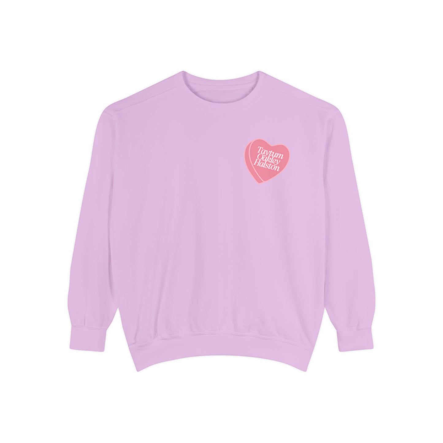 Custom Pink Candy Heart Crewneck