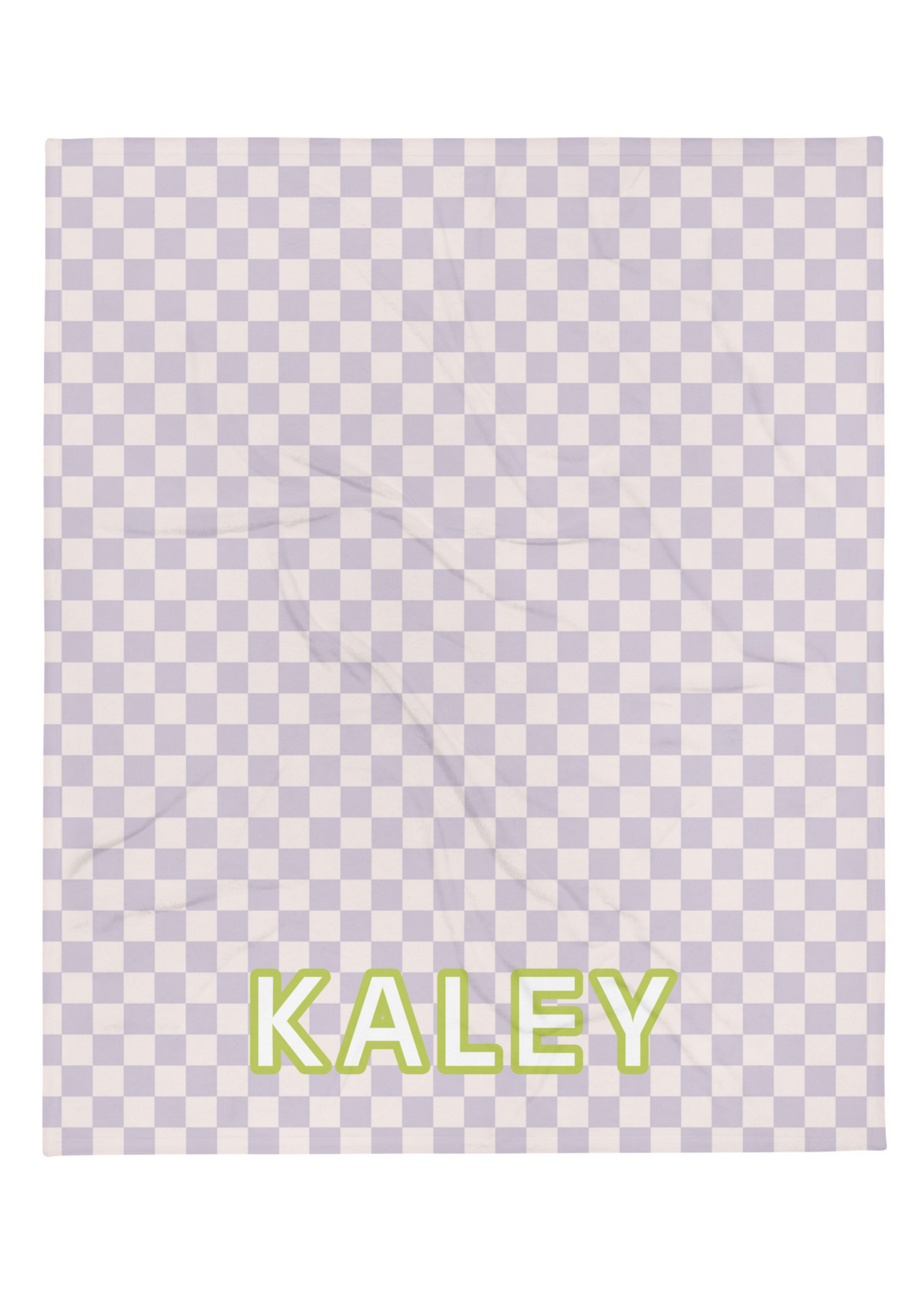 Custom Lavender Checker Blanket