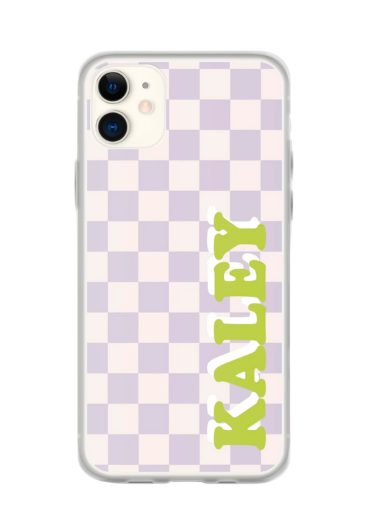 Lavender Checker Phone Case