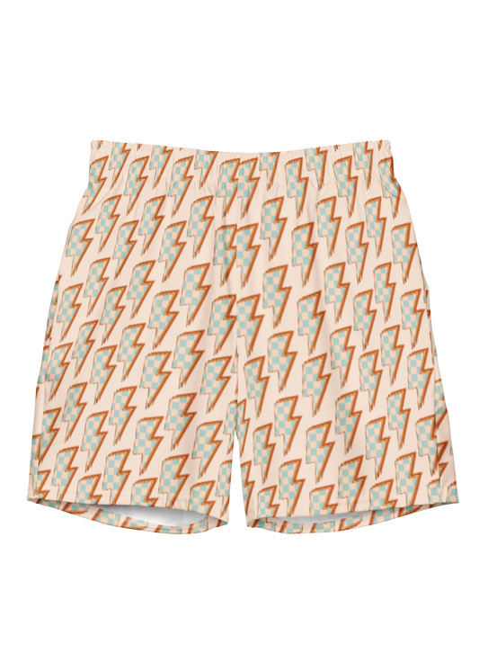 Checkered Bolt Mens Trunks
