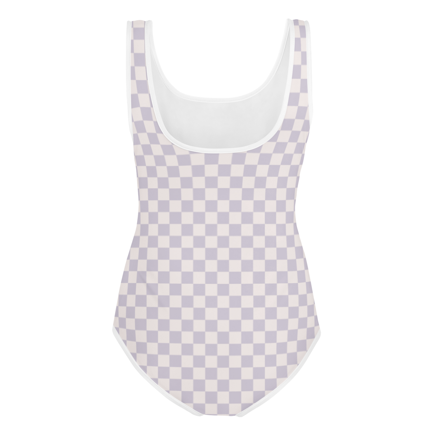 Kids Lavender Checker Swimsuit
